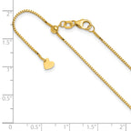10K Adjustable .9mm Box Chain