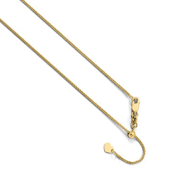 Leslie's 10K Yellow Gold Adjustable Wheat Chain Necklace 30 Elegant Lifetime Warranty