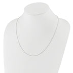10K White Gold Adjustable 1mm Singapore Chain