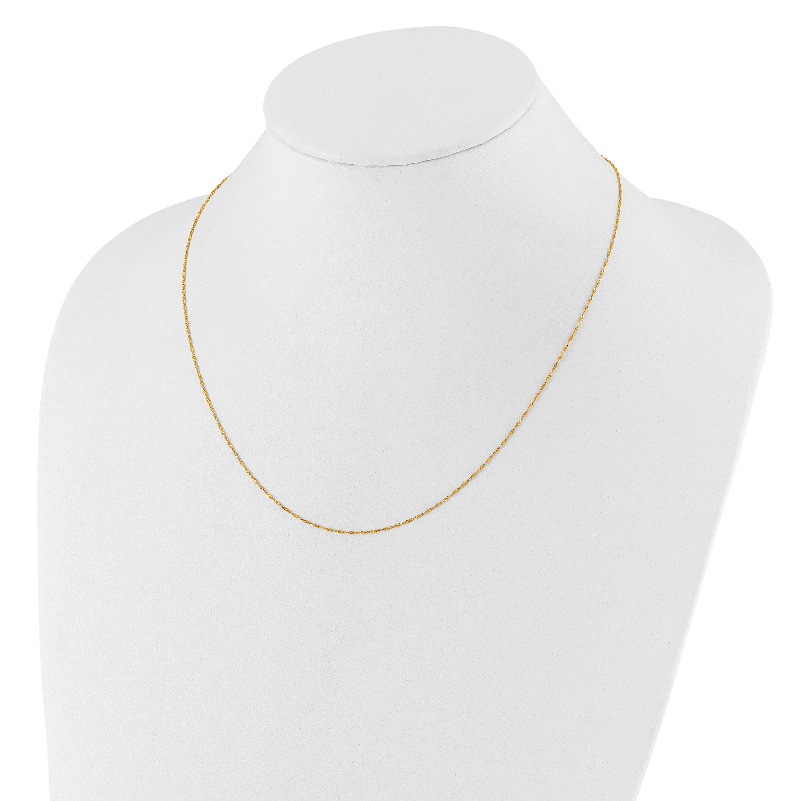 10K Adjustable 1mm Singapore Chain Secondary image