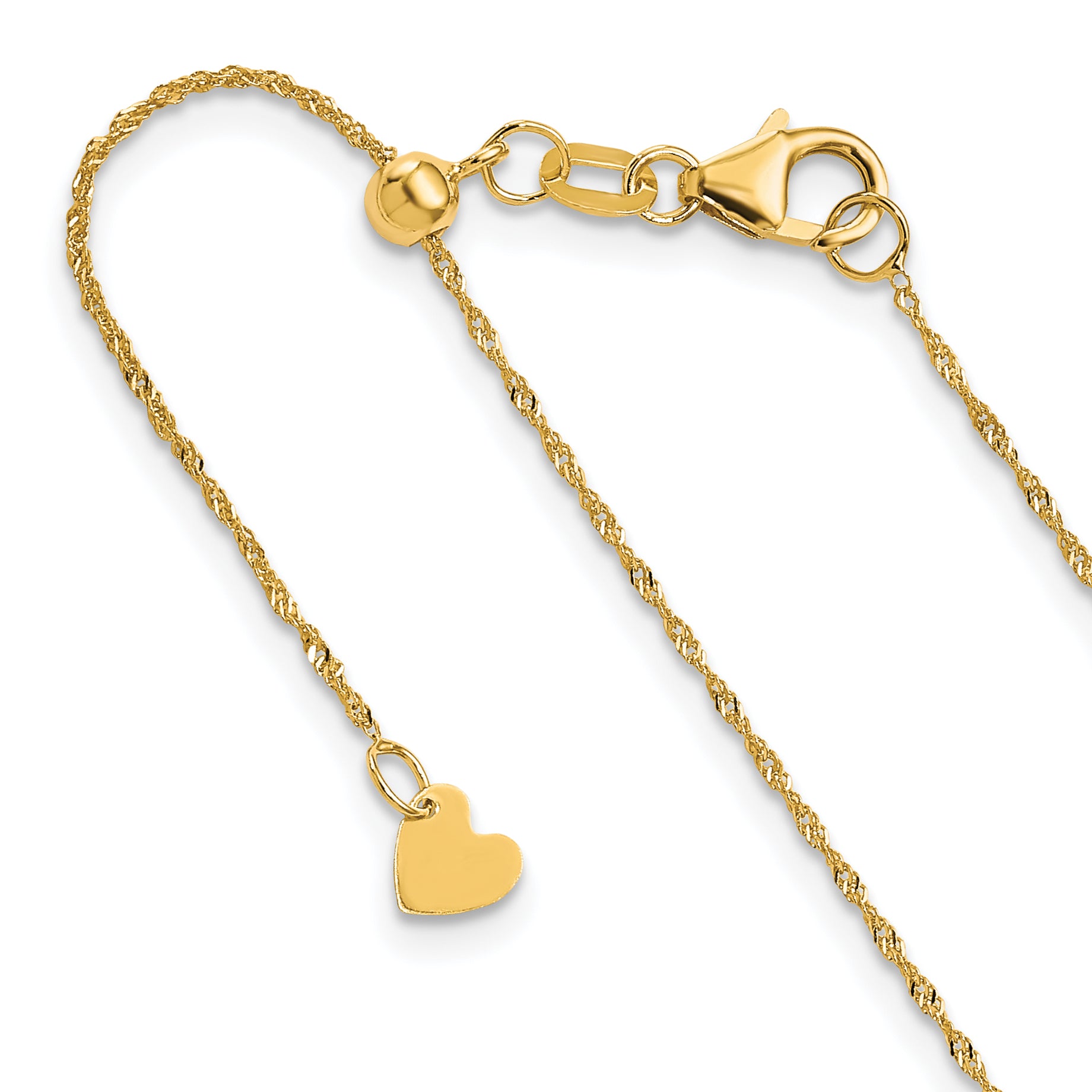 10K Adjustable 1mm Singapore Chain Main image