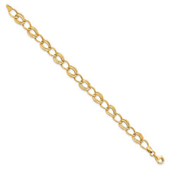 10K Yellow Gold Flat Curb Link Bracelet