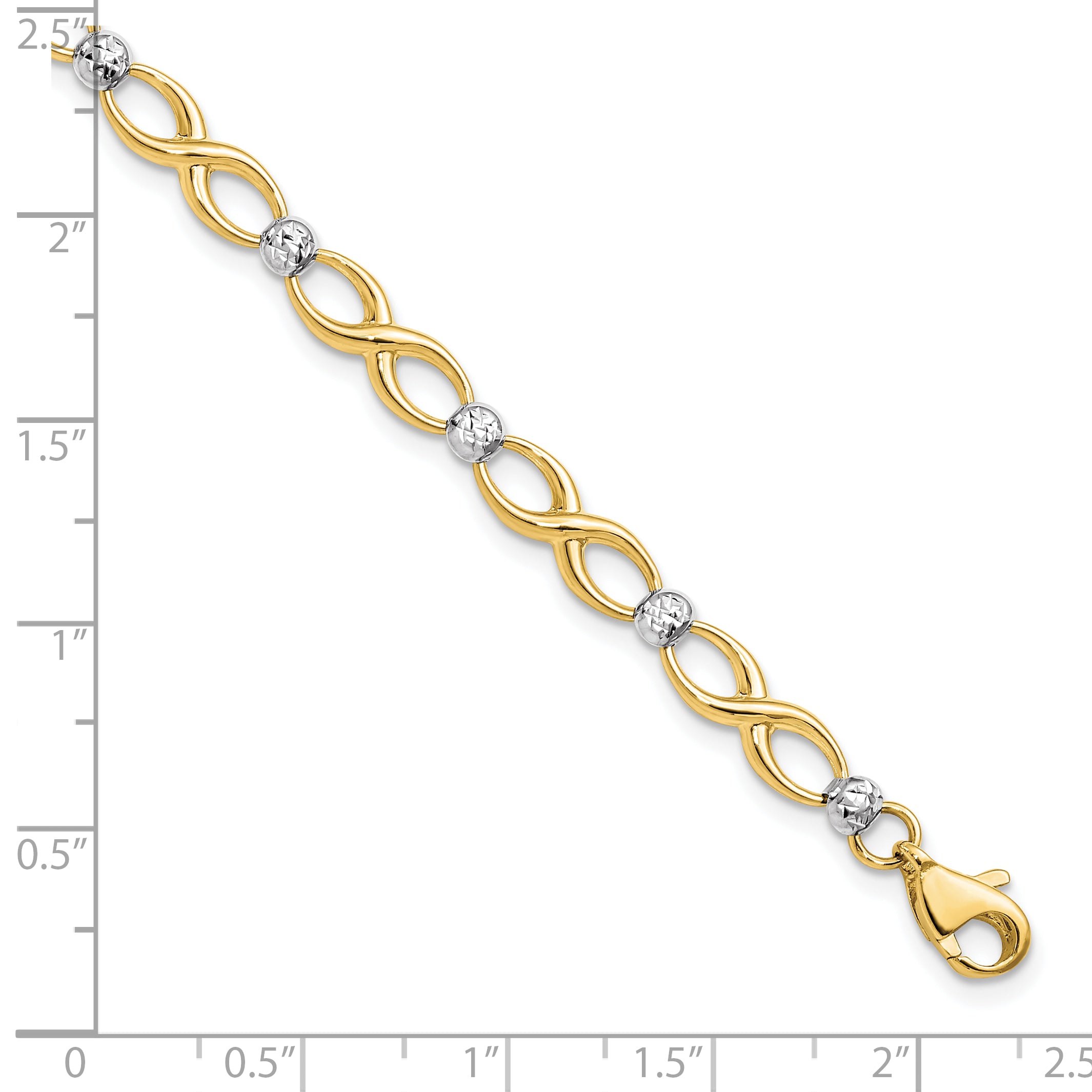 10K Two-tone D/C Bracelet