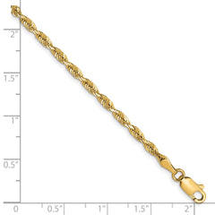 10K 2.75mm Diamond-Cut Lightweight Rope Chain