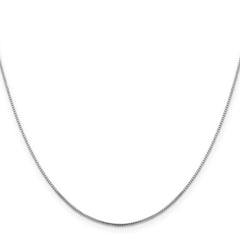 10K White Gold .95mm Sparkle Octagonal Box Chain