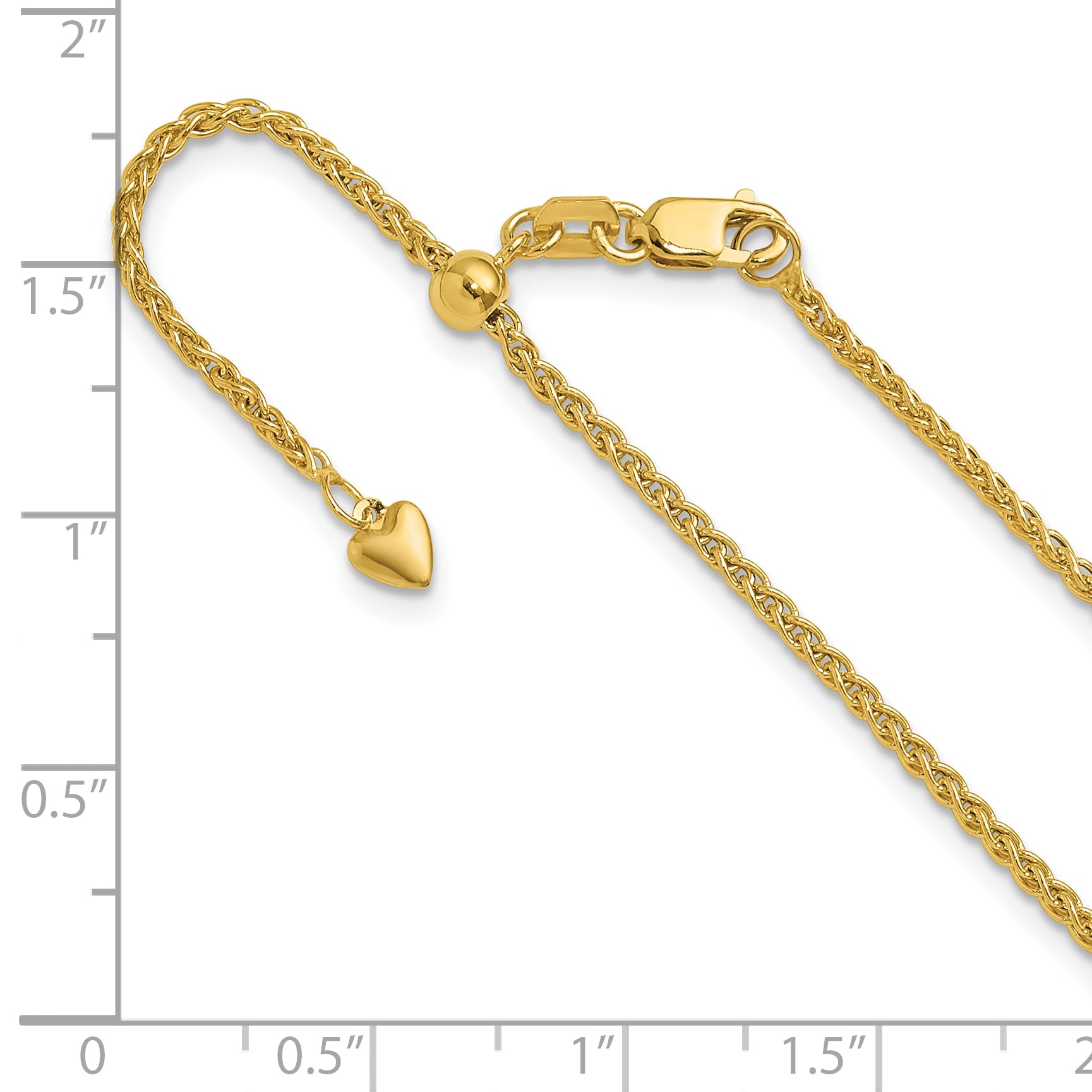 10k Adjustable 1.6mm Semi Solid Spiga Chain