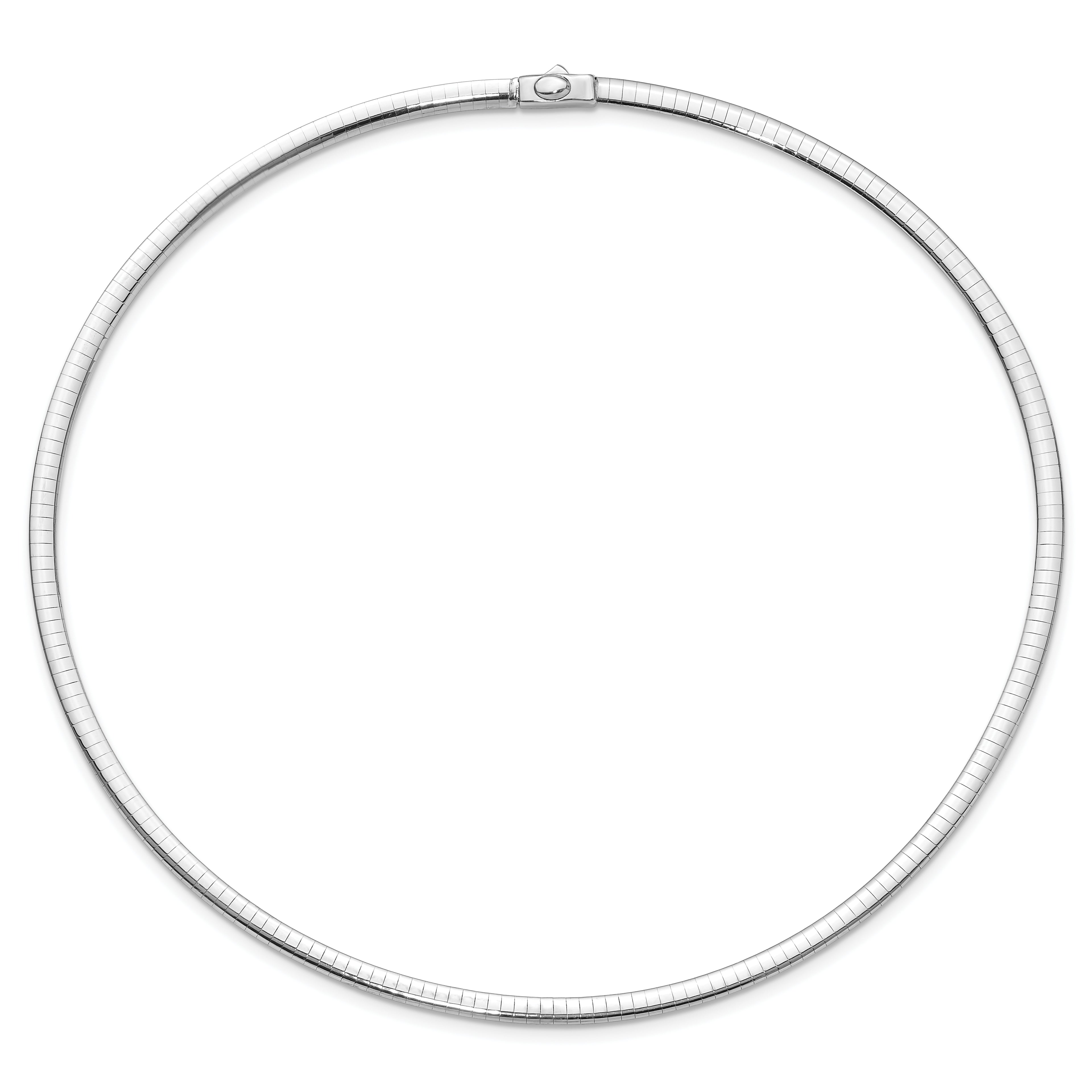 10K 4mm Two-tone Reversible Omega Necklace