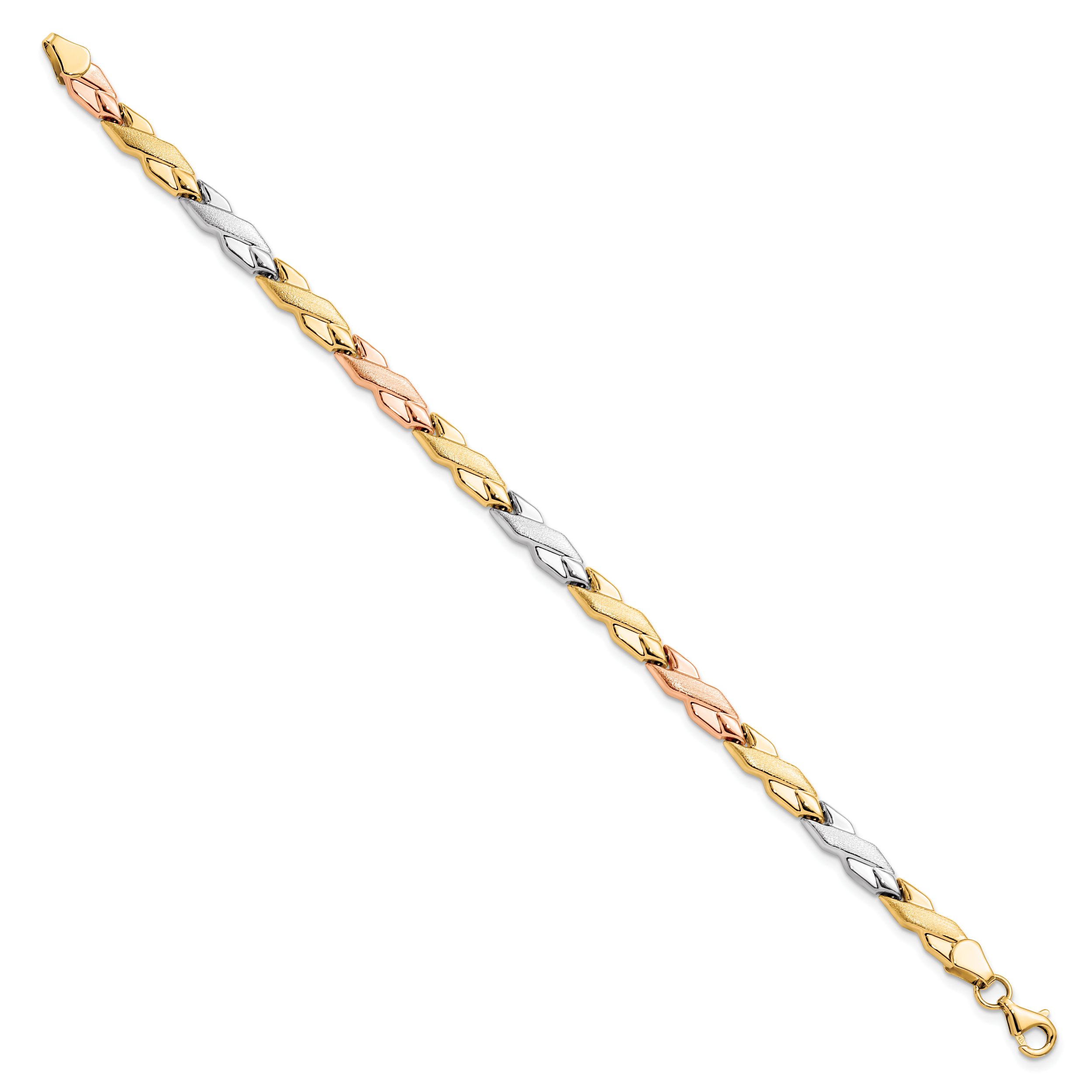 10K w/Rose and White Rhodium Bracelet Secondary image