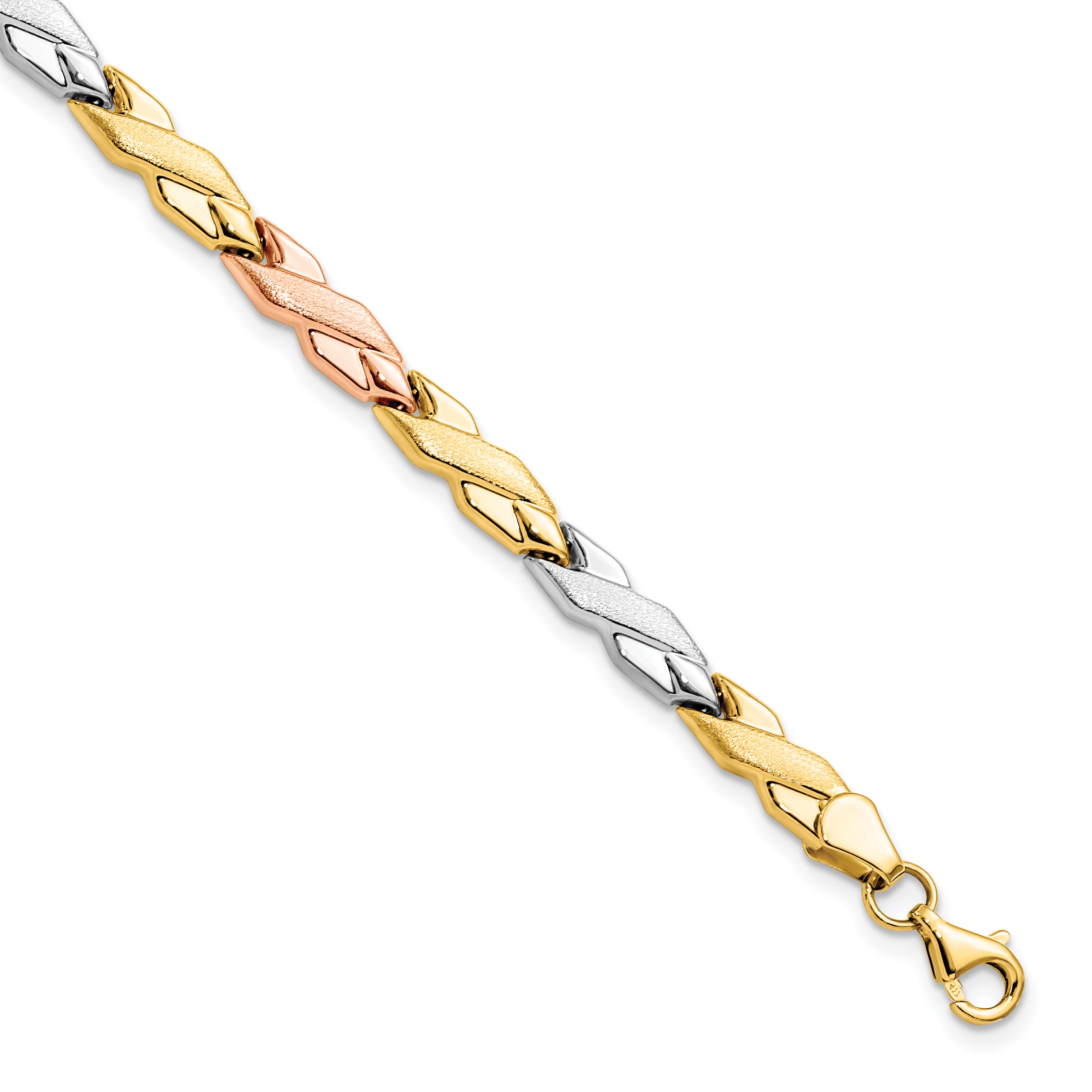 10K w/Rose and White Rhodium Bracelet Main image