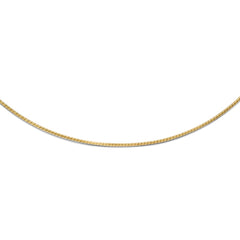 10K Yellow Gold Snake Chain Necklace with Omega Clasp Semi-Solid Design - 16
