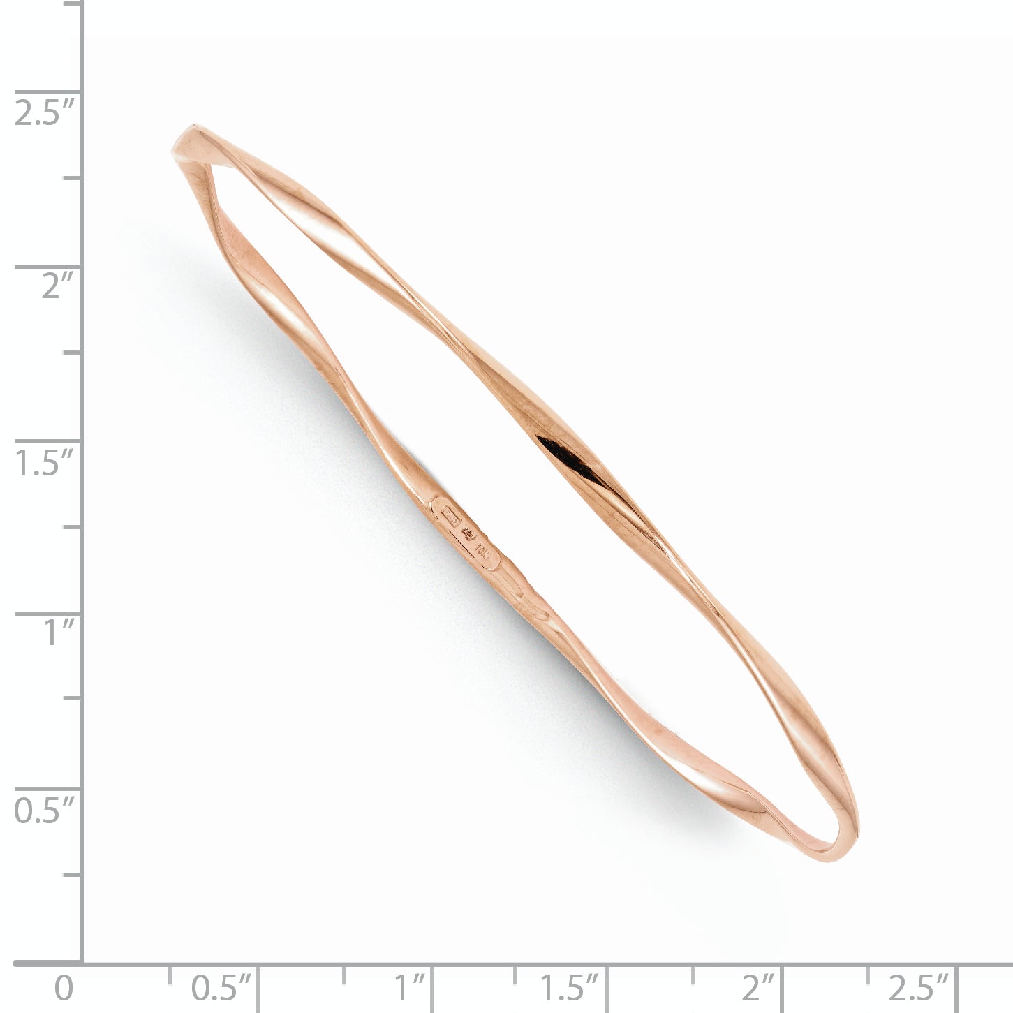 10K Rose Gold Slip-On Bangle Secondary image