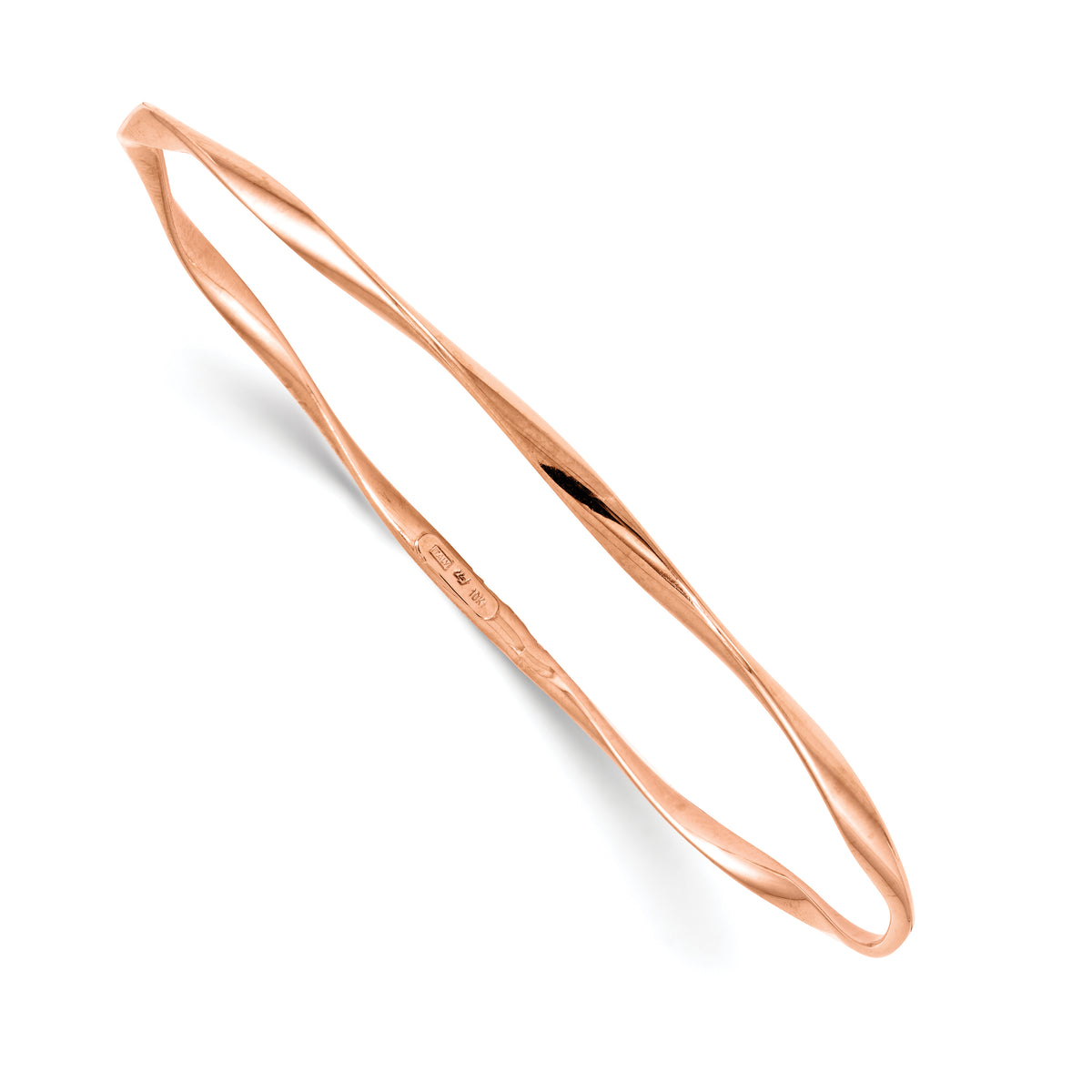 10K Rose Gold Slip-On Bangle