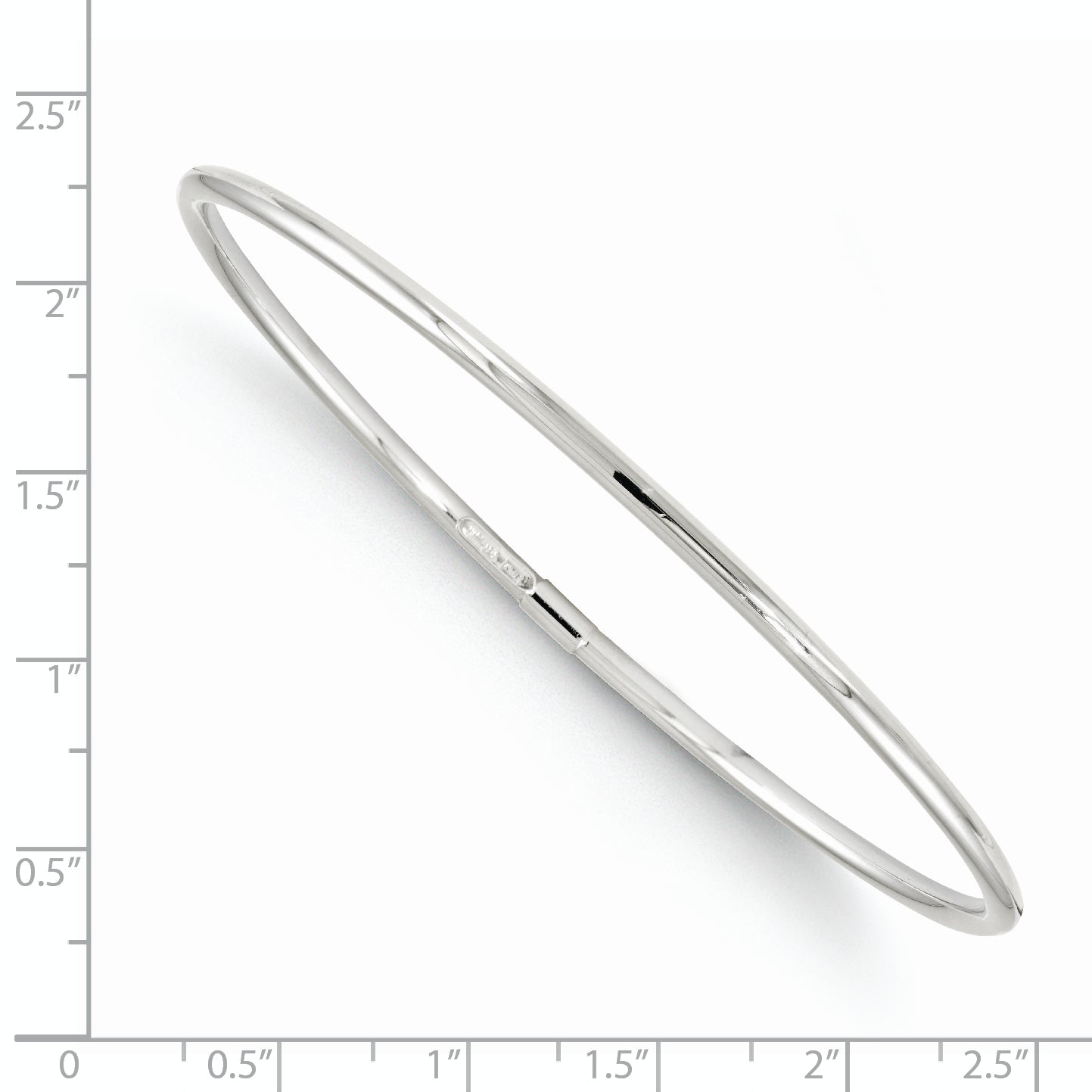 10K White Gold Slip-On Bangle Secondary image