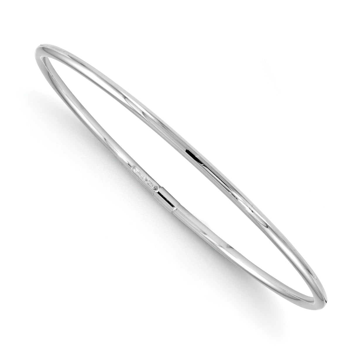 10K White Gold Slip-On Bangle