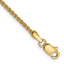14K 1.5mm Spiga (Wheat) Anklet