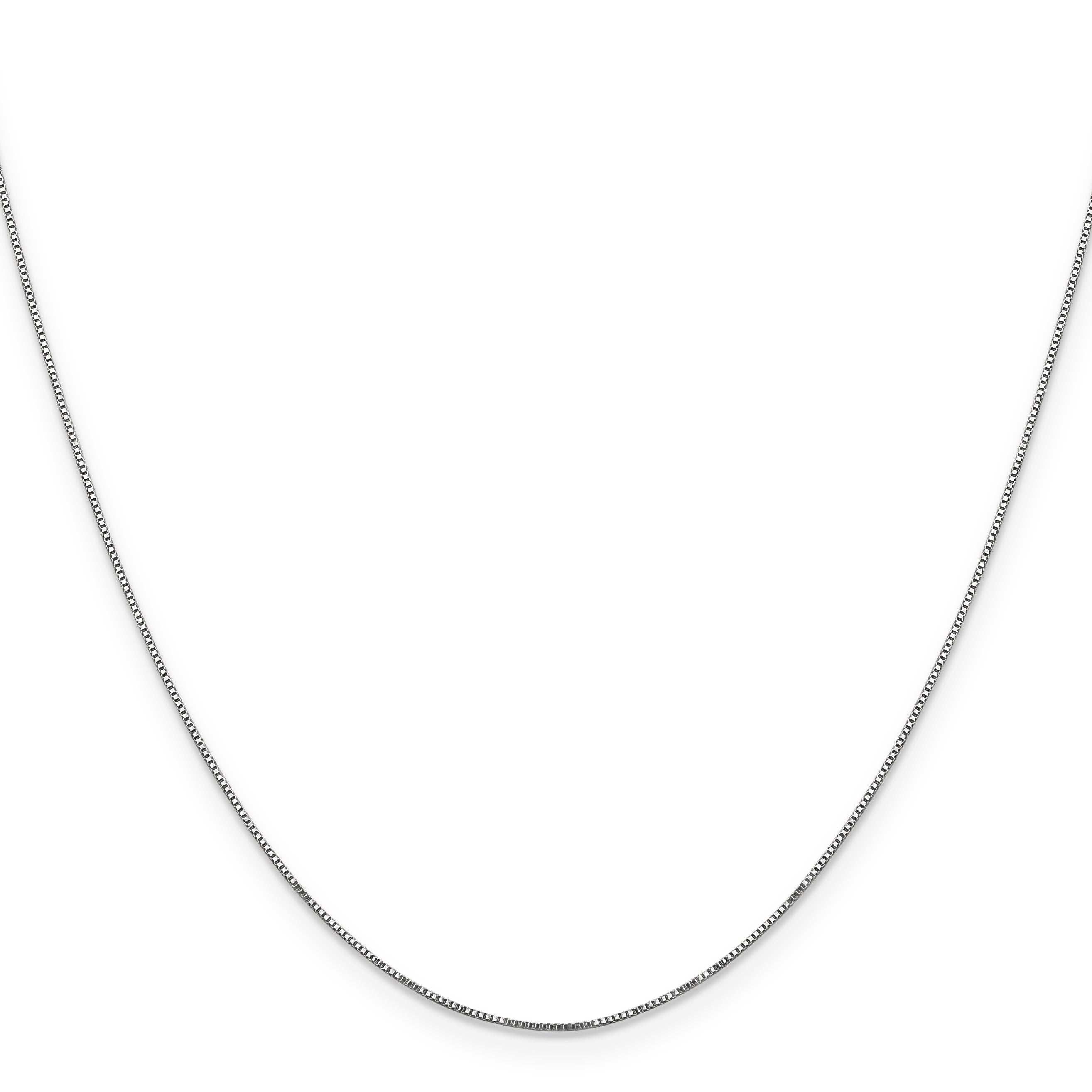 Box Link Chain in 14K White Gold, 0.5mm Secondary image