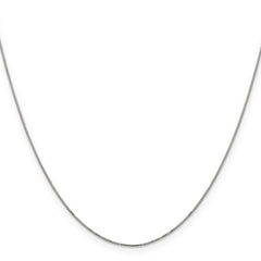 Sophia Jewelers 14K White Gold Polished Box Chain Necklace 16 Elegant Design - 16