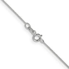 Box Link Chain in 14K White Gold, 0.5mm