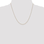 Box Link Chain Necklace in 14K Yellow Gold, 0.5mm