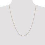 Box Link Chain Necklace in 14K Yellow Gold, 0.5mm