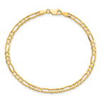 14K 4mm Flat Figaro Chain