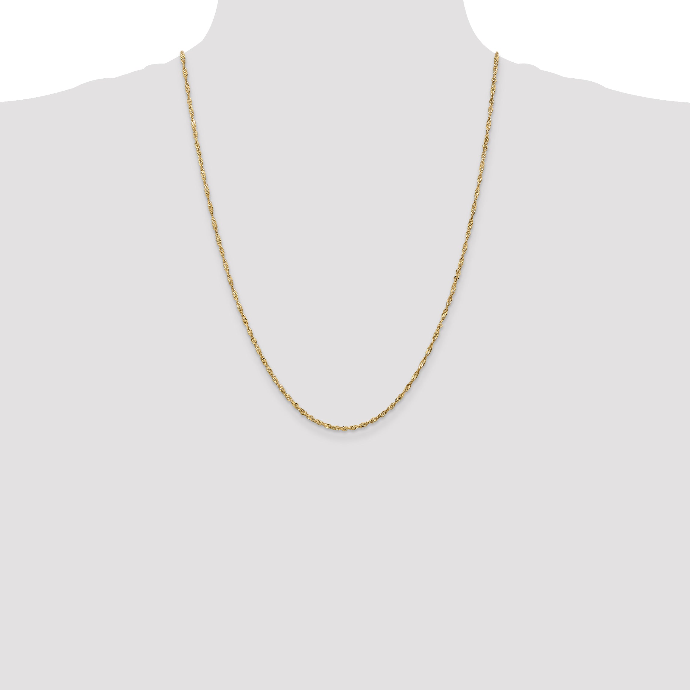 14K 1.6mm Singapore Chain