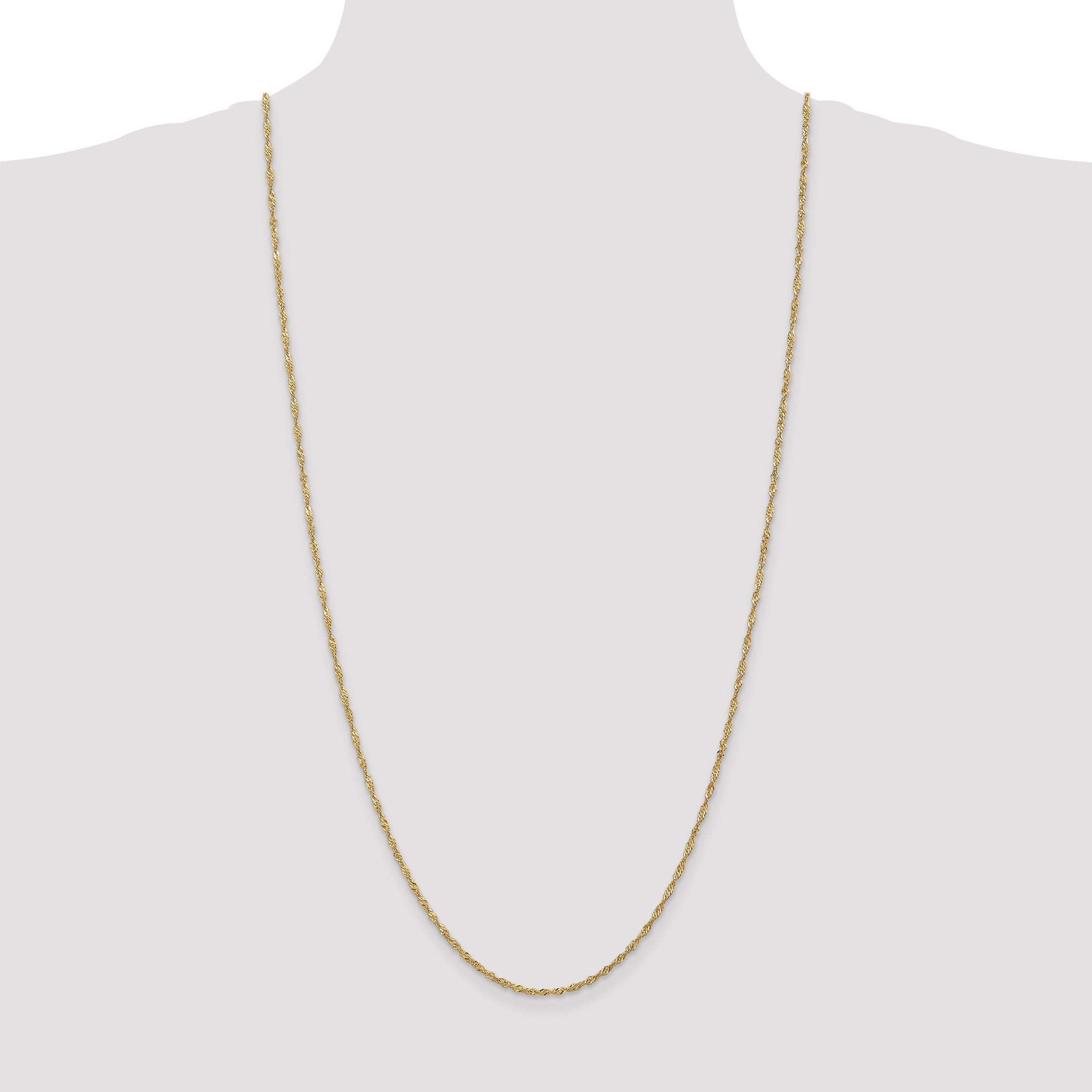 14K 1.6mm Singapore Chain