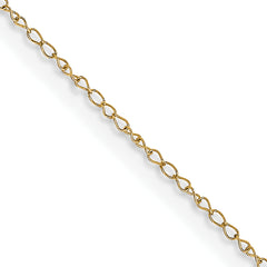 14K 13 inch Carded .42mm Curb with Spring Ring Clasp Chain