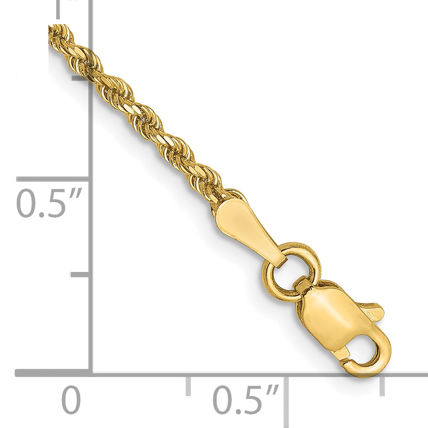 14K 1.75mm Diamond-Cut Rope Chain Secondary image