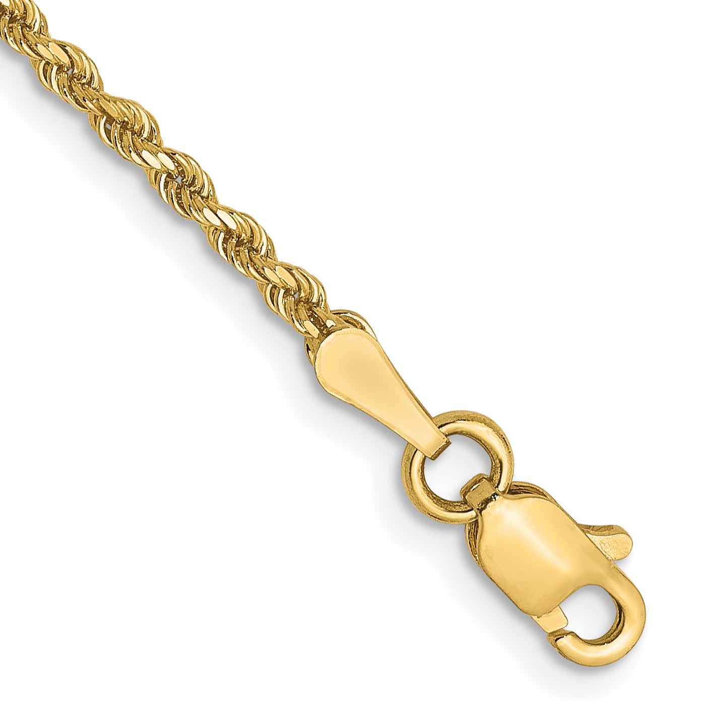 14K 1.75mm Diamond-Cut Rope Chain Main image