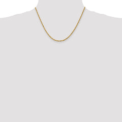 14K 2.5mm Diamond-Cut Rope Chain