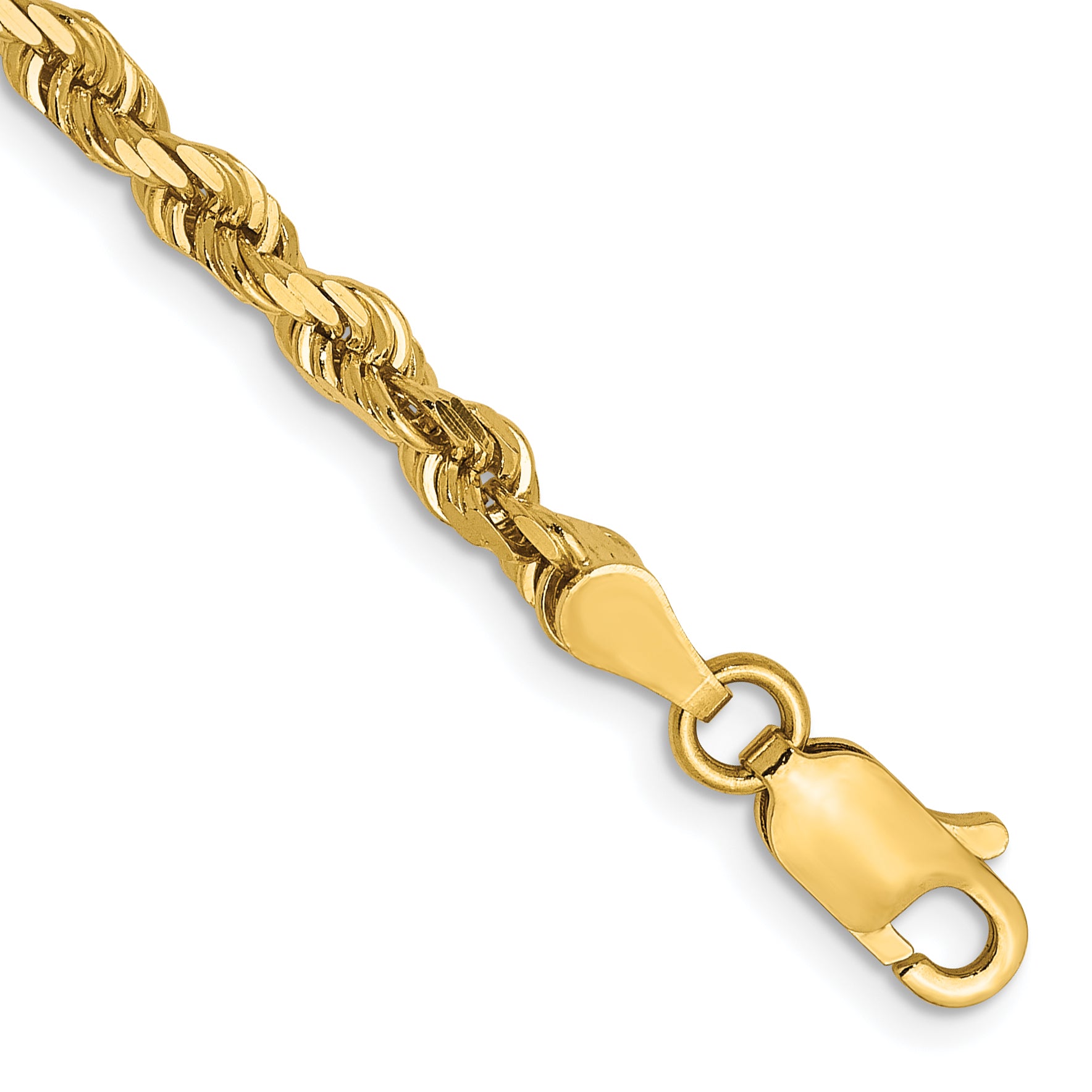 14K 3.5mm Diamond-Cut Lightweight Rope Chain Main image