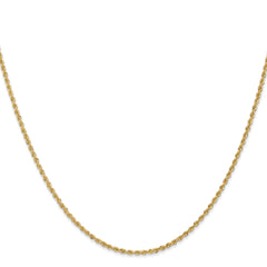 14K 1.8mm Solid Regular Rope Chain