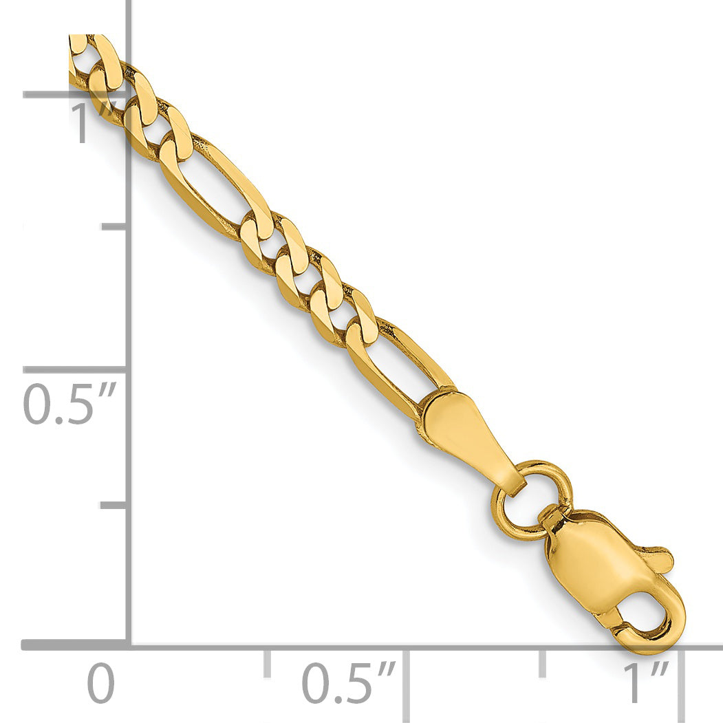 14K 2.75mm Flat Figaro Chain Secondary image