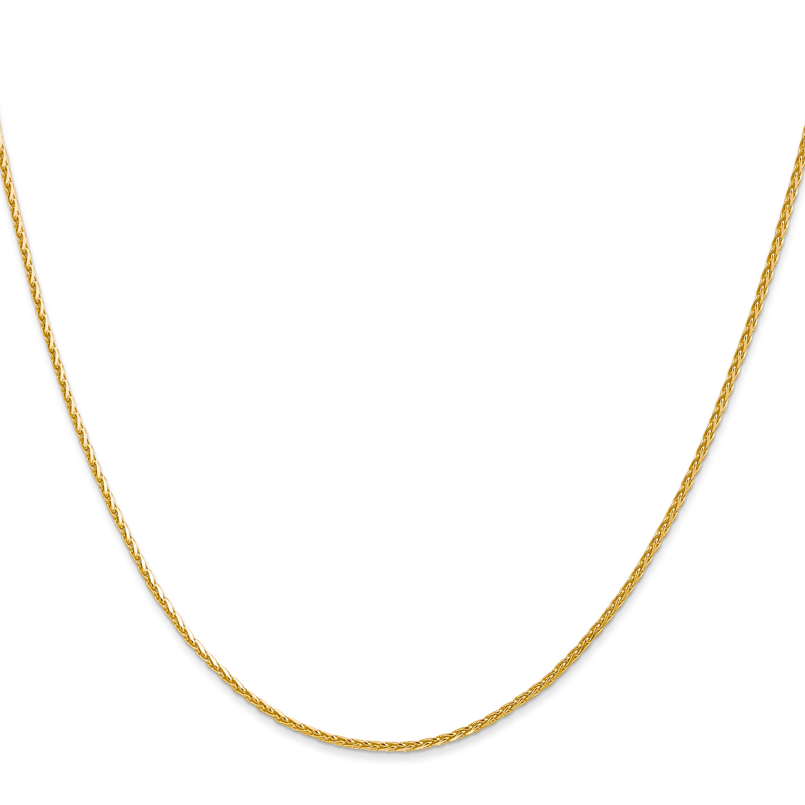 14K 1.3mm Diamond Cut Spiga (Wheat) Chain