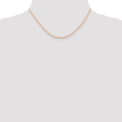 14K Rose Gold 1.5mm Diamond-Cut Rope Chain