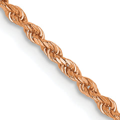 14K Rose Gold 1.5mm Diamond-Cut Rope Chain
