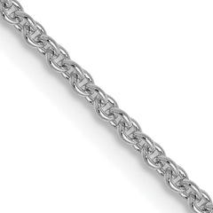 14K White Gold 1.4mm Round Cable Chain