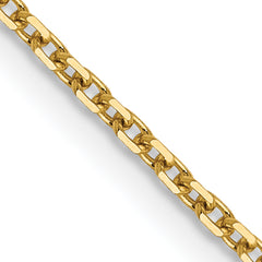 14K 1.25mm D/C Rolo Chain
