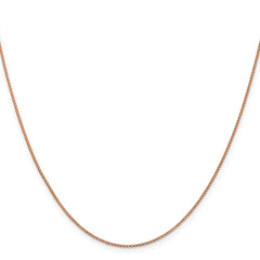 14K Rose Gold 1mm D/C Open Franco Chain