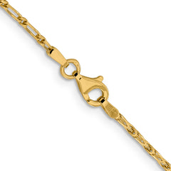 14K 1.6mm D/C Long Link Franco Chain