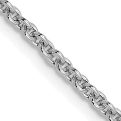 14K White Gold 1.8mm Round Cable Chain