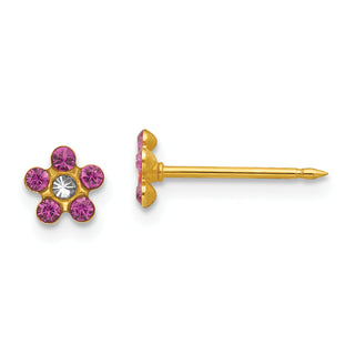 Flower Yellow Gold Themed Earrings - Sophia Jewelers