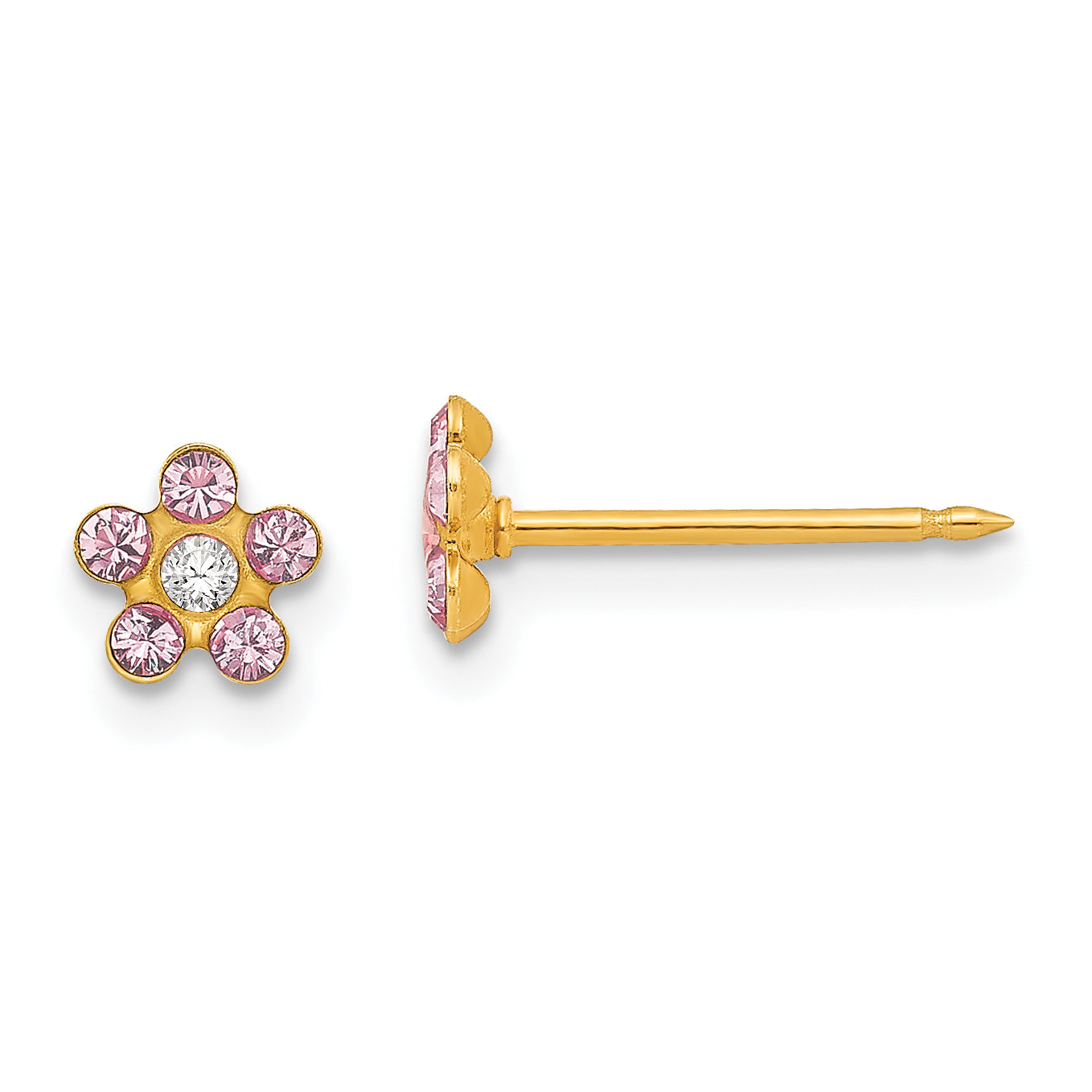 Inverness 14k June Crystal Birthstone Flower Earrings Main image