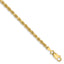 10K 2.75mm Diamond-Cut Rope Chain Anklet
