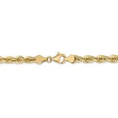 10K Yellow Gold Diamond-Cut Rope Chain Necklace, 20 Polished Unisex