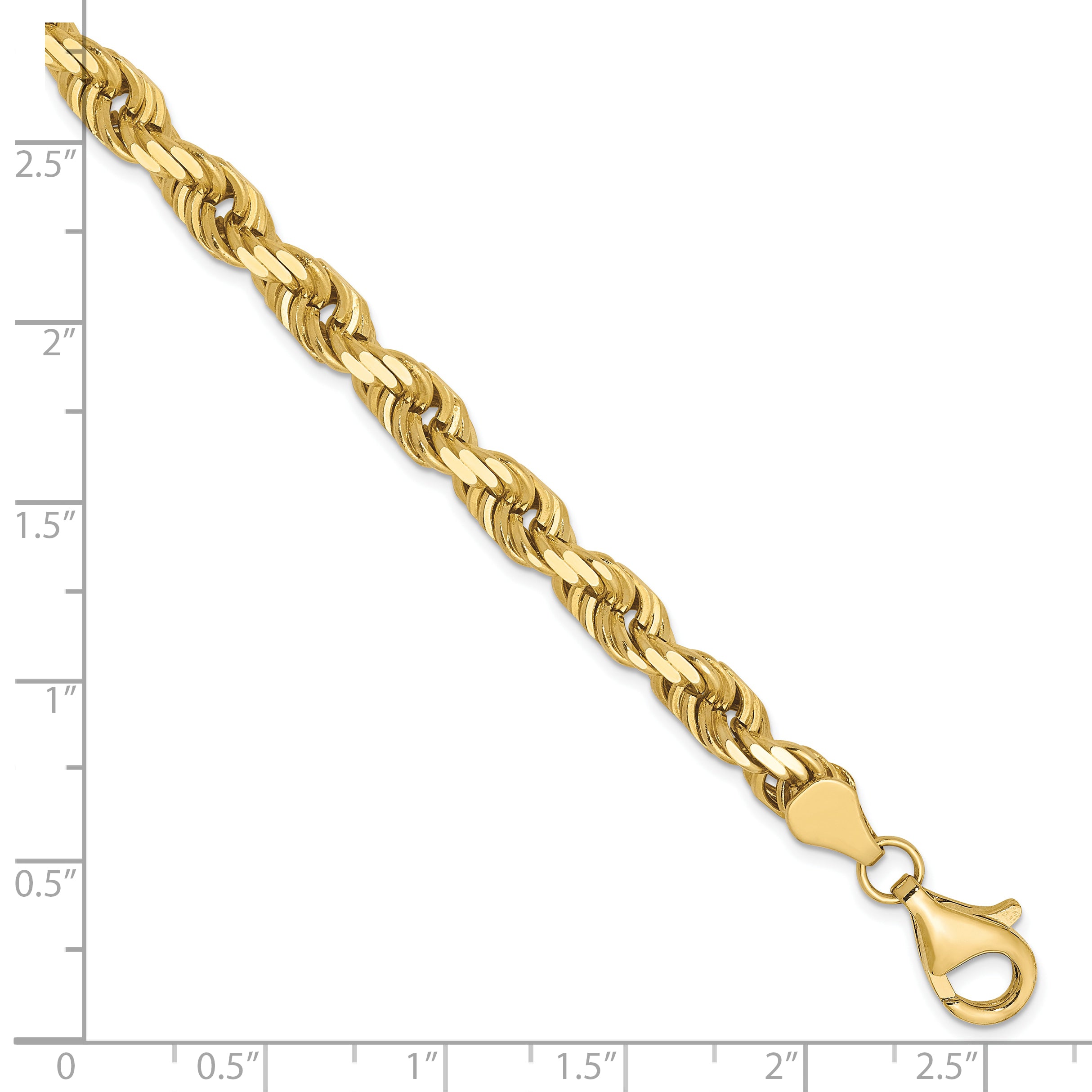 10K 5.5mm Diamond-Cut Rope Chain Secondary image