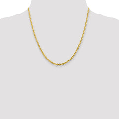 10K Gold Diamond-Cut Rope Chain Necklace, Polished, Unisex, 20