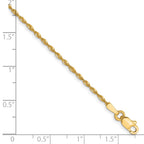 10K 1.5mm Diamond-Cut Lightweight Rope Chain