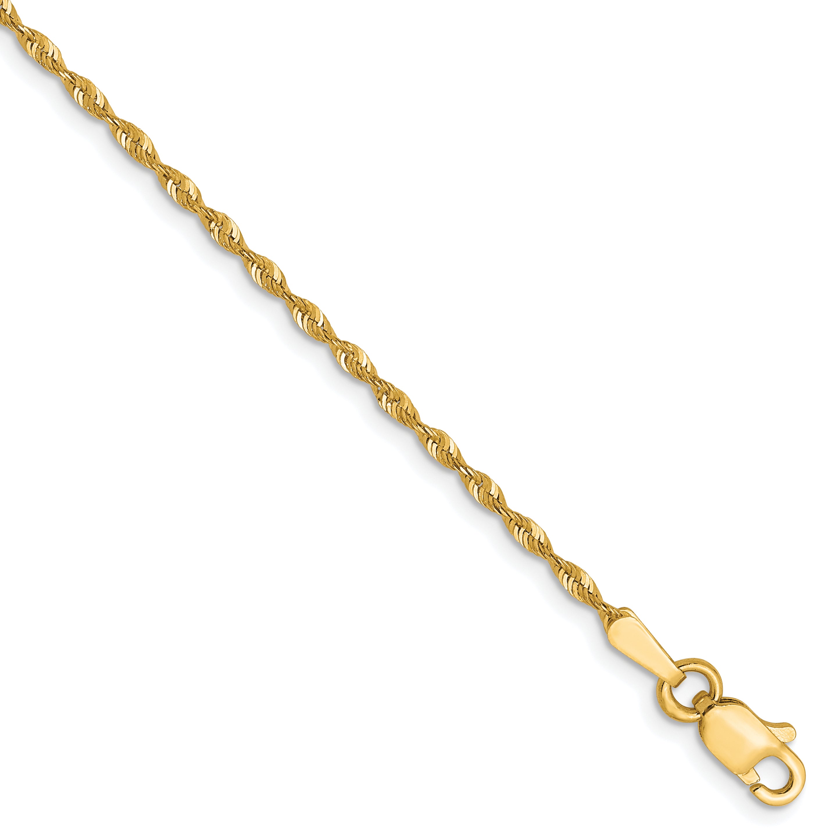 10K 1.5mm Diamond-Cut Lightweight Rope Chain Main image